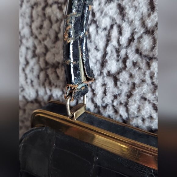 Vintage Reptile Purse Distressed - Picture 7 of 13